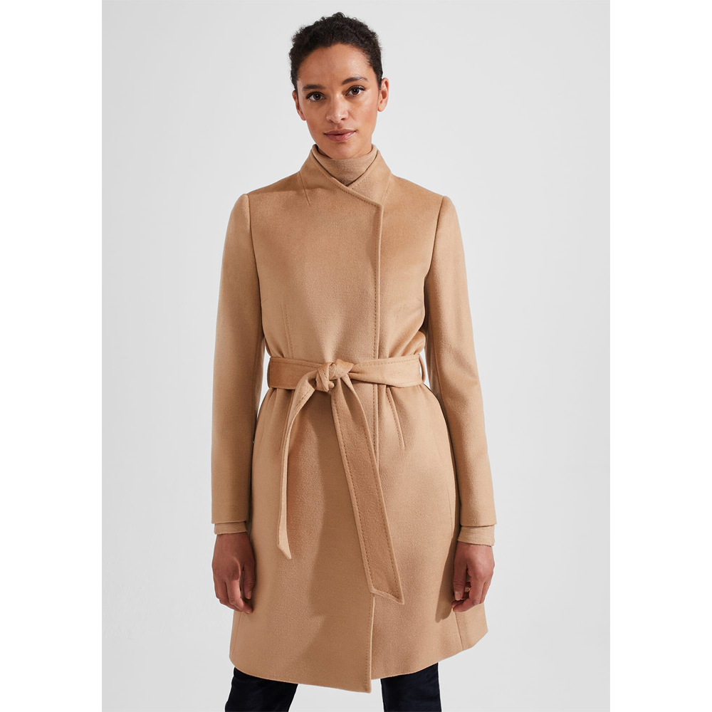 Suede wrap clearance coat